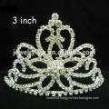 fashion metal silver plated crystal flower shape winter headband crown